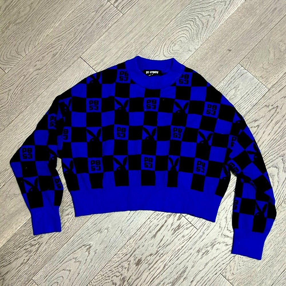 Urban planet playboy blue sweater